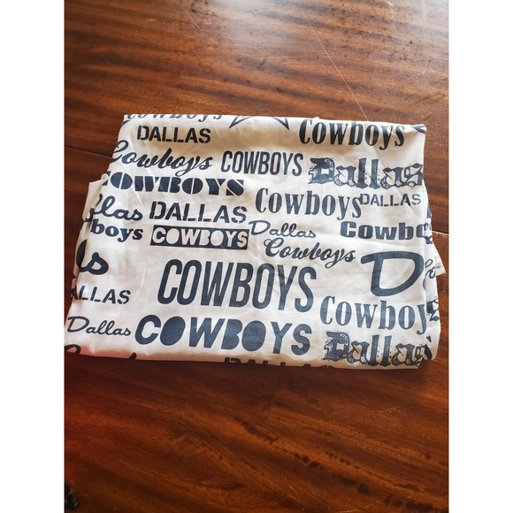 4/15 DALLAS COWBOYS Twin Size Flat Bed Sheet Fabric Sports Football NFL DC - Picture 1 of 2
